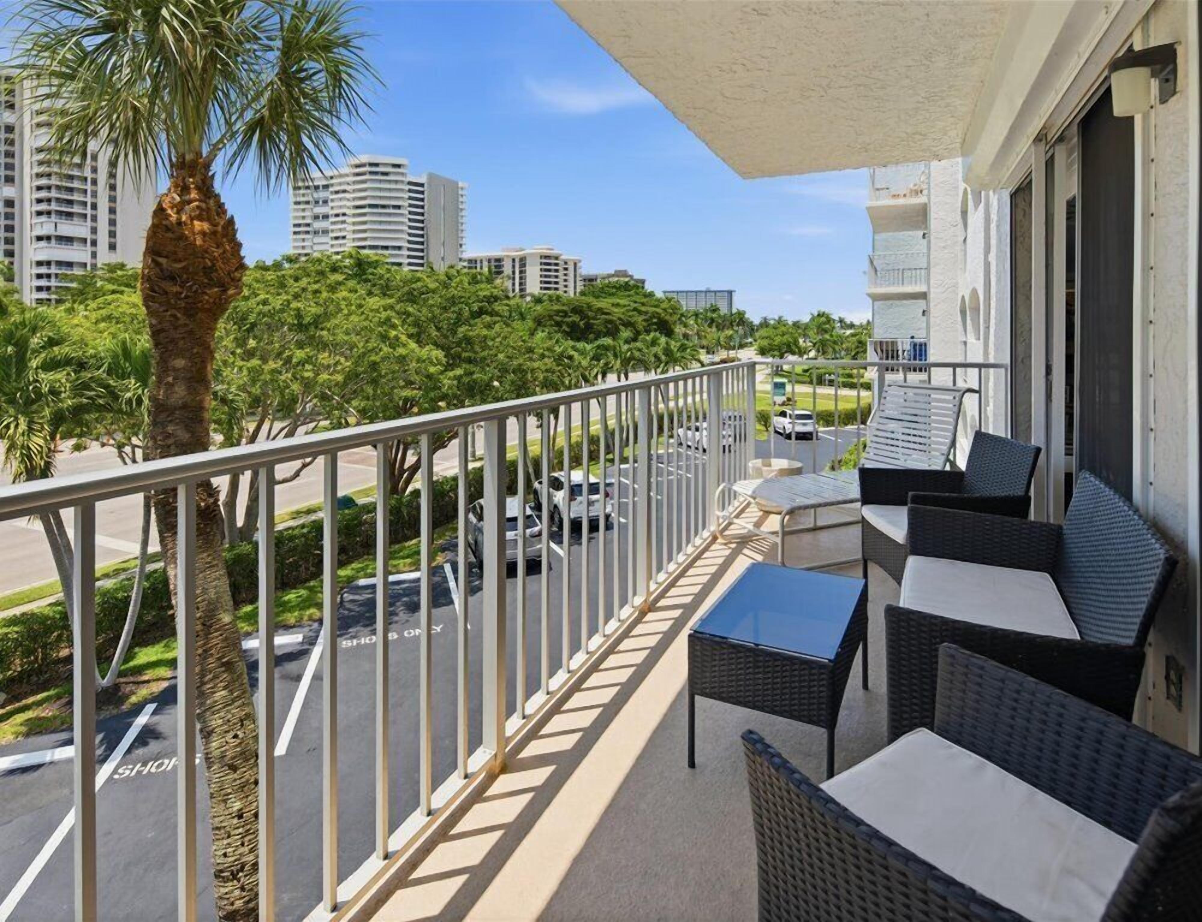Balcony View Directly Across From Public Beach Entrance