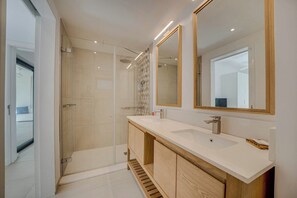 Shower, hair dryer