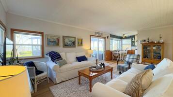 TV connectée, cheminée, lecteur de DVD