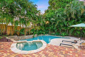 A heated pool