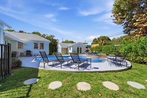 Pool - Entire Property with Guest Home | Private Pool Oasis Near Downtown and Palm Beach! 3 Bedroom | 2 Bathroom (West Palm Beach)