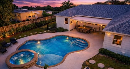 Entire Property with Guest Home | Private Pool Oasis Near Downtown and Palm Beach! 3 Bedroom | 2 Bathroom