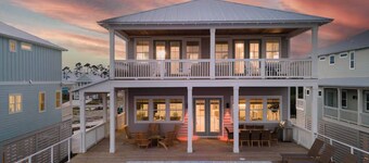 Sleeps 18! Gulf front home w/elevated private pool and elevator on Cape San Blas