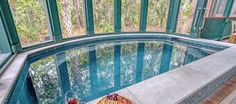 River views, guest house and pool