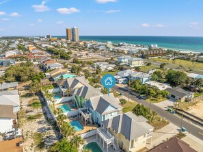 Exterior - Seafoam Beautiful 3BR Home With Heated Private Pool - 4 Min Walk to Beach! (Panama City Beach)