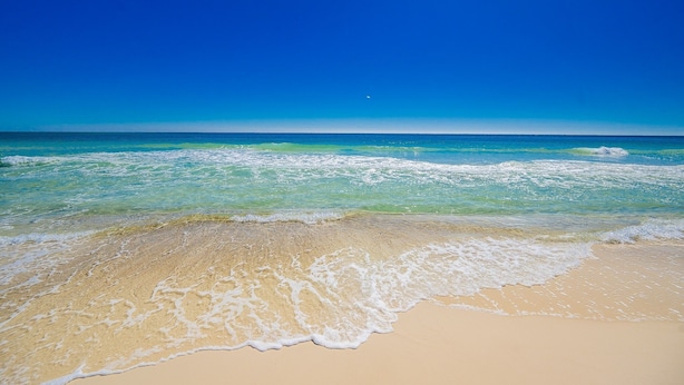 A beach with clear blue water and a sandy shore. - Sea Oats 105h 3 Bedroom Condo (Gulf Shores)