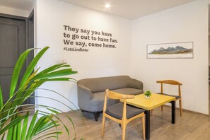 Sitteområde i lobbyen