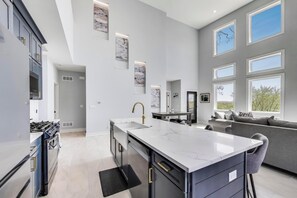 Fridge, microwave, oven, stovetop - Above The Bay | 3BR + Loft, Arcade, Deck, Near Pier 290 & Williams Bay Beach (Williams Bay)