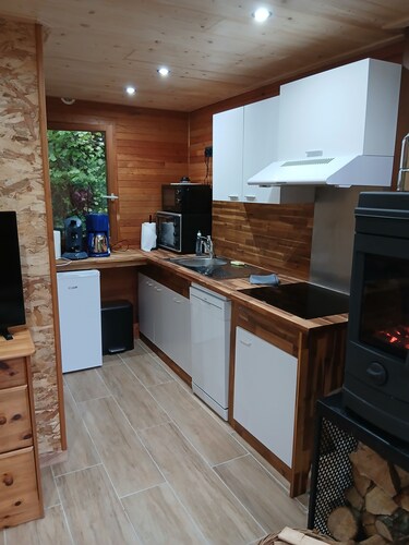 Chalet in the mountains near the center of Le Falgoux hiking, pets welcome