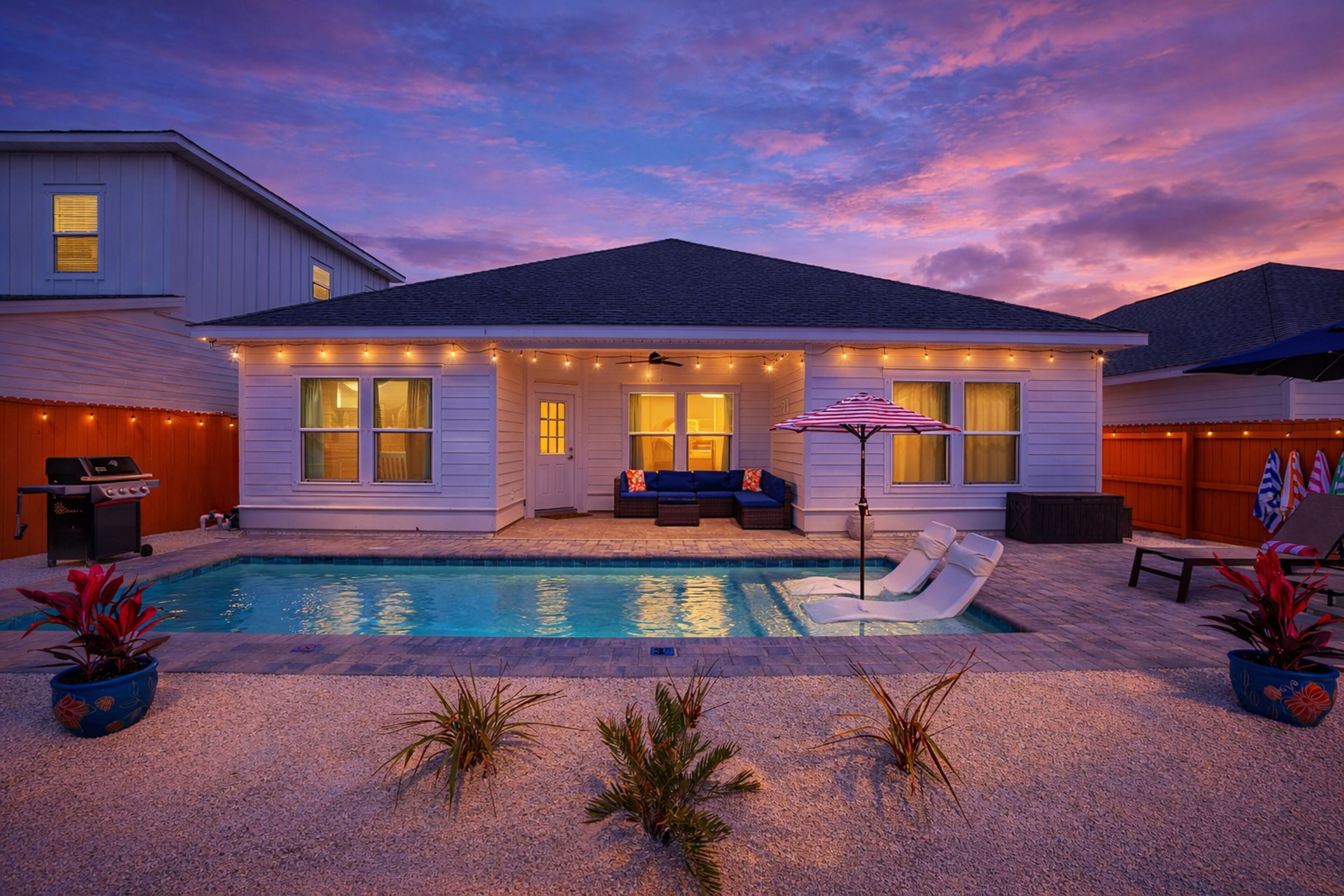 Outdoor pool, a heated pool