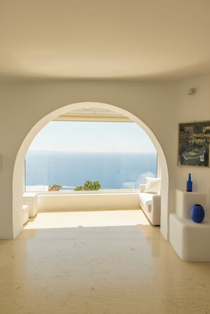 House, 2 Bedrooms, Kitchen, Sea View | Living area - Eagles Nest Mykonos Adults Only (Tourlos)