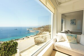 House, 2 Bedrooms, Kitchen, Sea View | Living area - Eagles Nest Mykonos Adults Only (Tourlos)
