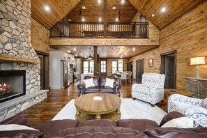 Smart TV, fireplace, video games, books