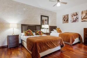 4 bedrooms, iron/ironing board, travel cot, WiFi
