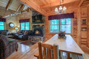 TV, fireplace, DVD player
