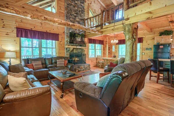 TV, fireplace, DVD player