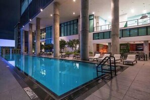 Indoor pool, outdoor pool