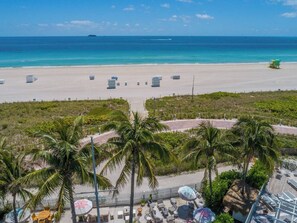 Sun-loungers, beach towels