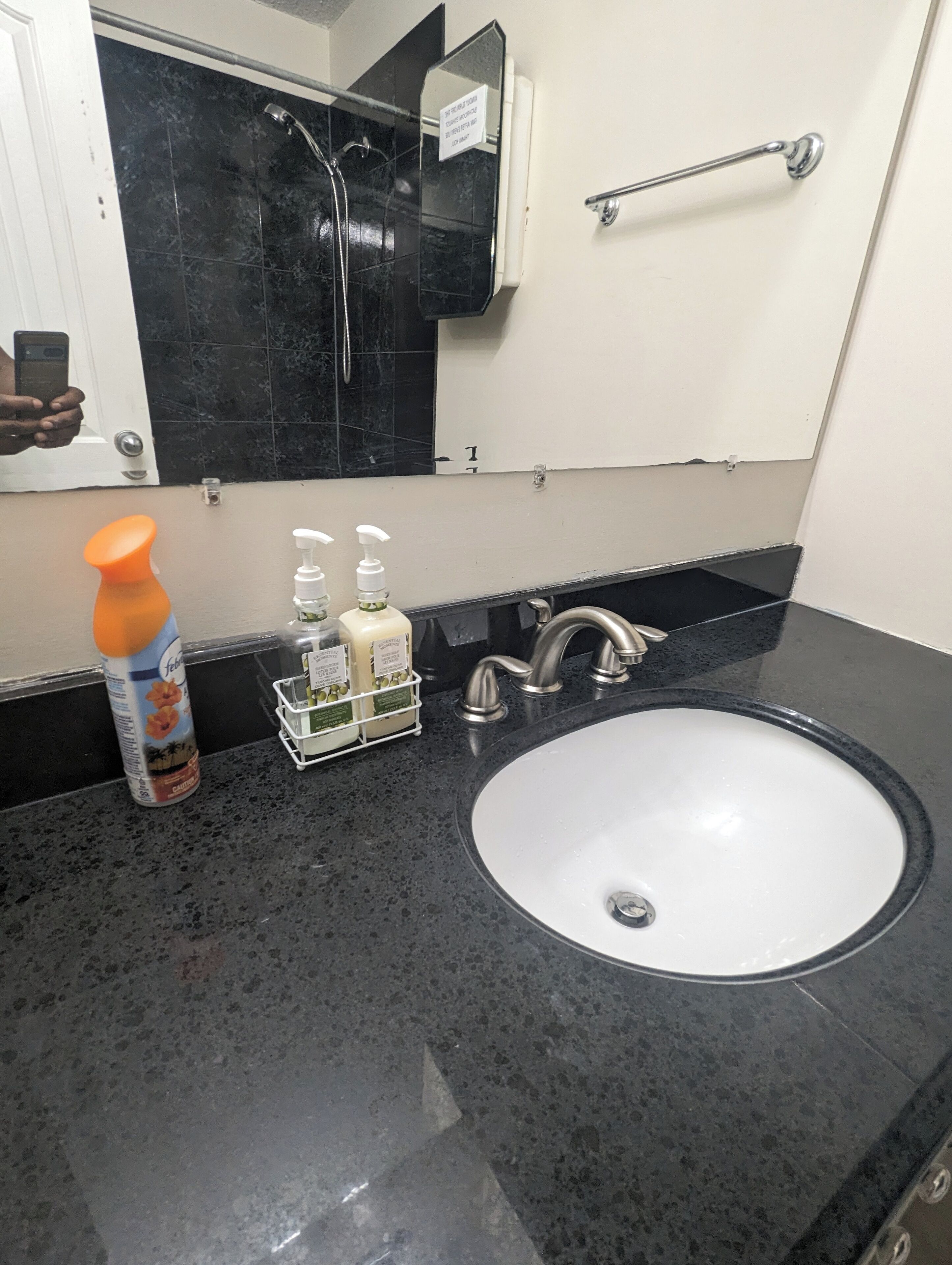 Eco-friendly toiletries, towels, soap, shampoo