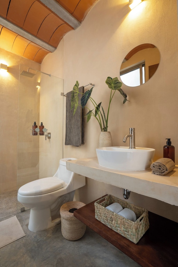 Towels, soap, toilet paper
