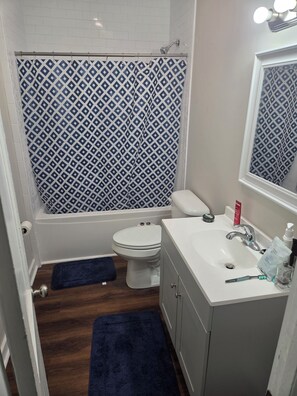 Towels, soap, toilet paper