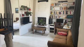 TV, caminetto, videogiochi, libri