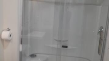 Hair dryer, towels, soap