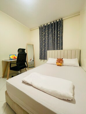 2 soverom, skrivebord, wi-fi og sengetøy