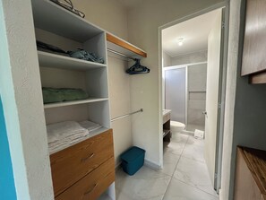 Shower, towels, soap