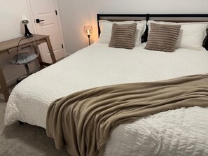 2 bedrooms, travel crib, WiFi, bed sheets