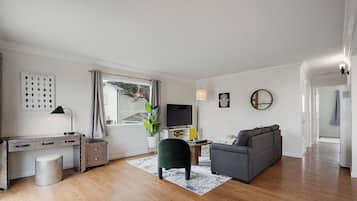 Perhehuoneisto, 2 makuuhuonetta, keittiö, vuoristonäköala | Oleskelualue