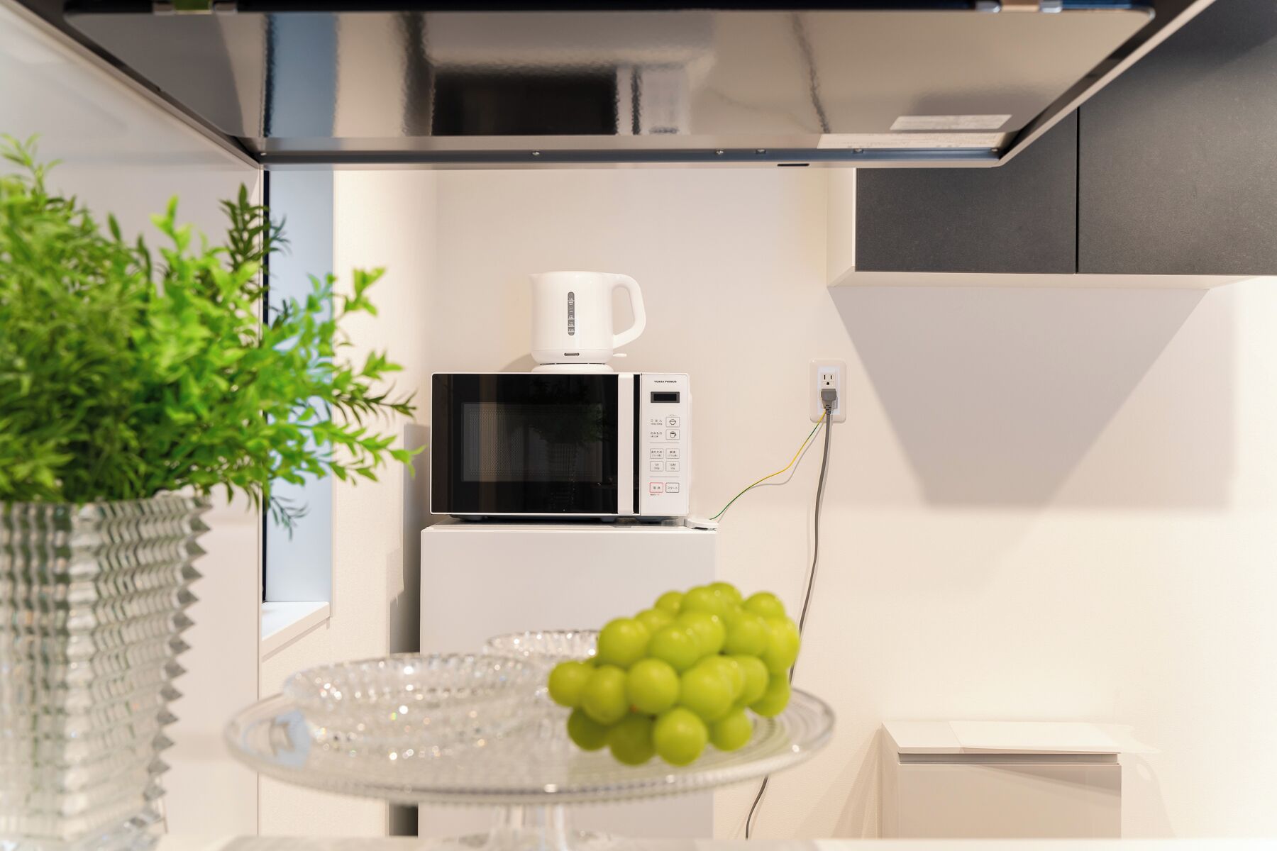 Deluxe Apartment, City View | Private kitchen | Full-sized fridge, microwave, stovetop, electric kettle