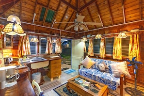 Comfort Room, Non Smoking, Garden View | Living area - Fare Miti (Moorea-Maiao)