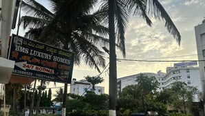 A signboard for BMS Luxury Homes with contact details. - Bms Luxury homes (Anekal)