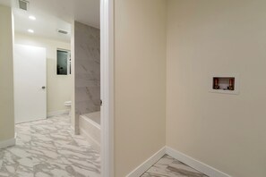 Towels, soap, toilet paper