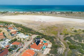 Sun-loungers, beach towels