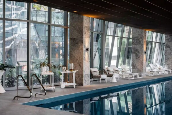 Indoor pool, a heated pool