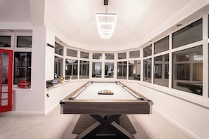 House, 3 Bedrooms, Balcony | Games room - Luxury Retreat, Hot Tub, SK Massage Bed & Tesla (Northwood)