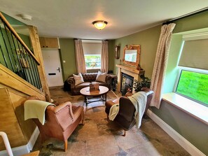 Ferienhaus | Wohnzimmer | Kamin
