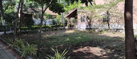 Outdoor banquet area