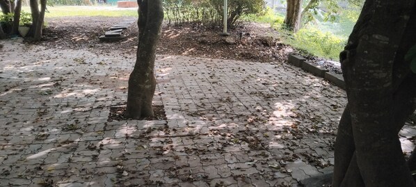Outdoor banquet area