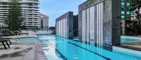 A heated pool