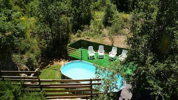 Chalet panoramico, piscina privata, vista valle | Terrazza/patio