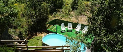 Stuga Panoramic - privat pool - utsikt mot dalen | Terrass/Patio