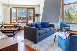 TV, fireplace, offices