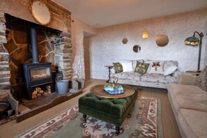 Cottage | Living area | Fireplace - Cottage in Peak District With Scenic Views (Buxton)
