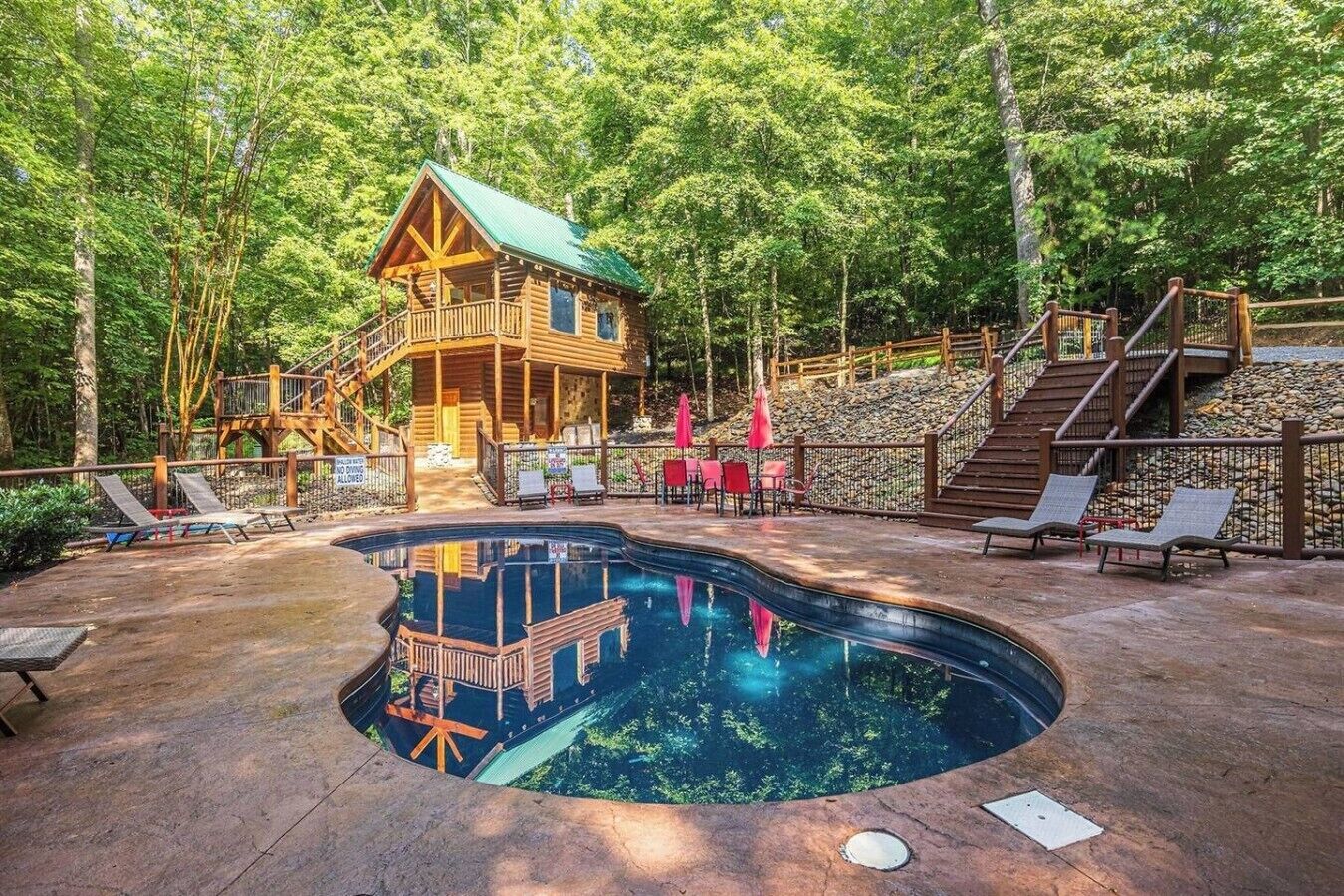 A heated pool