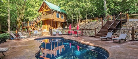 A heated pool