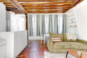 시티 아파트, 더블침대 1개 및 소파베드, 금연, 마당 전망 | 1 개의 침실, 유아용 침대, 무료 WiFi, 침대 시트