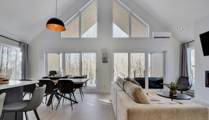 TV, fireplace, offices